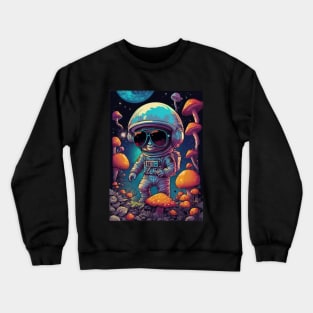 Psychedelic Dj Astronaut - Catsondrugs.com - astronaut, space, stars, galaxy, nasa, cool, planets, funny, universe, astros, astronomy, trippy, surreal, asteroidday, planet Crewneck Sweatshirt